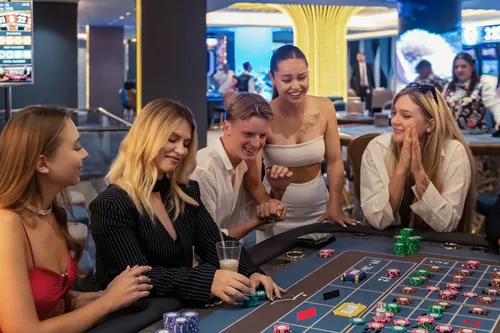Players watching the wheel slow down