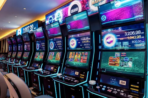 Slot machines and their jackpot displays